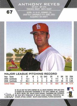 2007 Topps Co-Signers #67 Anthony Reyes Back