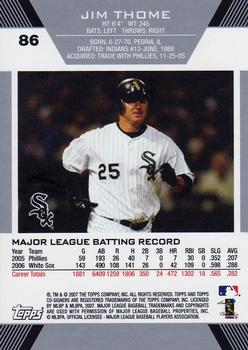 2007 Topps Co-Signers #86 Jim Thome Back