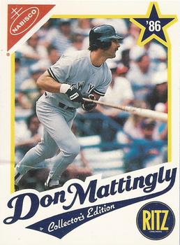 1989 Topps Nabisco Ritz Don Mattingly #'86 Don Mattingly Front