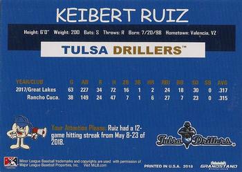2018 Grandstand Tulsa Drillers #NNO Keibert Ruiz Back