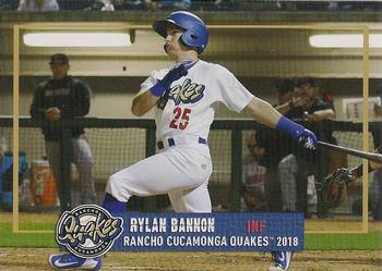 2018 Grandstand Rancho Cucamonga Quakes #NNO Rylan Bannon Front