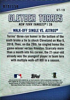 2019 Topps - Gleyber Torres Star Player Highlights 150th Anniversary #GT-19 Gleyber Torres Back