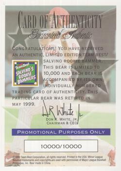 1999 Team Best Rookie - Salvino's Rookie Bammers Promos #NNO Pat Burrell Back