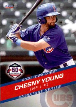 2018 Choice Iowa Cubs #28 Chesny Young Front