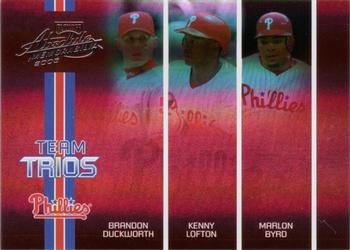 2005 Playoff Absolute Memorabilia - Team Trios Spectrum #TT-53 Brandon Duckworth / Kenny Lofton / Marlon Byrd Front