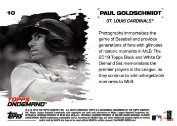 2019 Topps On-Demand Black and White #10 Paul Goldschmidt Back