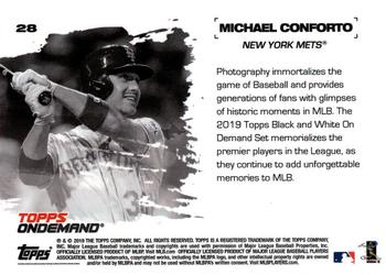 2019 Topps On-Demand Black and White #28 Michael Conforto Back