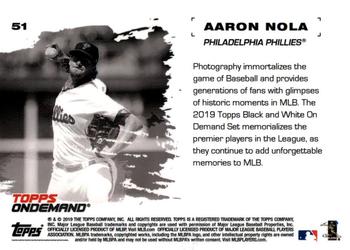 2019 Topps On-Demand Black and White #51 Aaron Nola Back