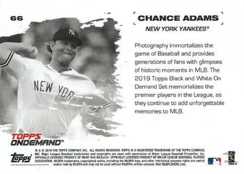 2019 Topps On-Demand Black and White #66 Chance Adams Back