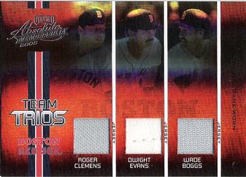 2005 Playoff Absolute Memorabilia - Team Trios Swatch Single #TT-2 Roger Clemens / Wade Boggs / Dwight Evans Front