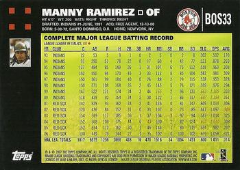 2007 Topps Gift Sets Boston Red Sox #BOS33 Manny Ramirez Back