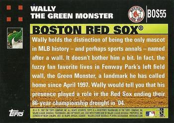 2007 Topps Gift Sets Boston Red Sox #BOS55 Wally the Green Monster Back