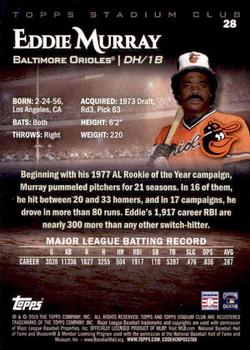 2019 Stadium Club #28 Eddie Murray Back