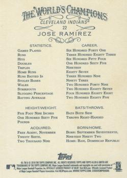 2019 Topps Allen & Ginter #22 Jose Ramirez Back