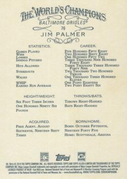 2019 Topps Allen & Ginter #76 Jim Palmer Back