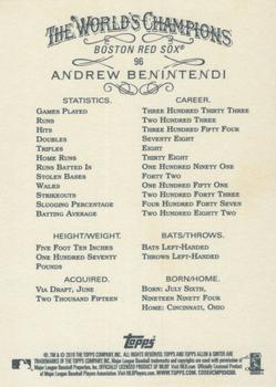 2019 Topps Allen & Ginter #96 Andrew Benintendi Back