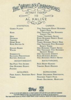 2019 Topps Allen & Ginter #113 Al Kaline Back