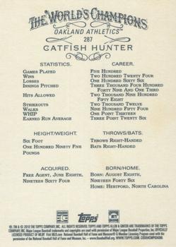 2019 Topps Allen & Ginter #287 Catfish Hunter Back