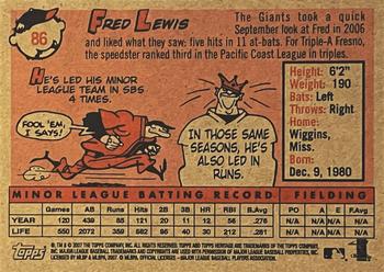 2007 Topps Heritage #86 Fred Lewis Back