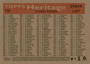 2007 Topps Heritage #158 Cleveland Indians Back