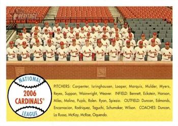 2007 Topps Heritage #216 St. Louis Cardinals Front