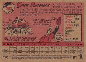 2007 Topps Heritage #283 Drew Anderson Back