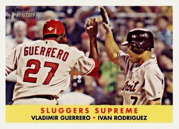 2007 Topps Heritage #321 Sluggers Supreme (Vladimir Guerrero / Ivan Rodriguez) Front