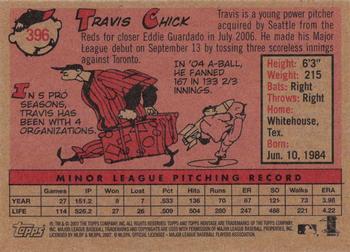 2007 Topps Heritage #396 Travis Chick Back
