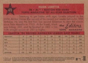 2007 Topps Heritage #479 Mark Loretta Back