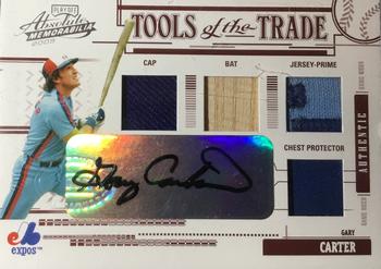 2005 Playoff Absolute Memorabilia - Tools of the Trade Autograph Swatch Quad Prime Red #TT-91 Gary Carter Front