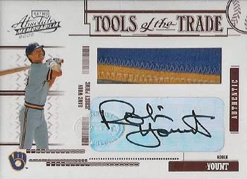 2005 Playoff Absolute Memorabilia - Tools of the Trade Autograph Swatch Single Jumbo Prime Red #TT-84 Robin Yount Front