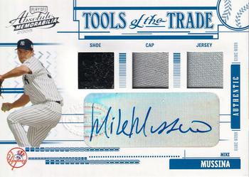 2005 Playoff Absolute Memorabilia - Tools of the Trade Autograph Swatch Triple #TT-46 Mike Mussina Front
