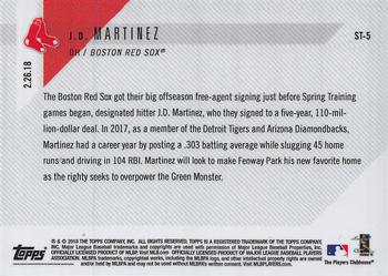 2018 Topps Now - Spring Training #ST-5 J.D. Martinez Back