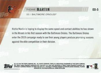2019 Topps Now Road to Opening Day Baltimore Orioles #OD-5 Richie Martin Back