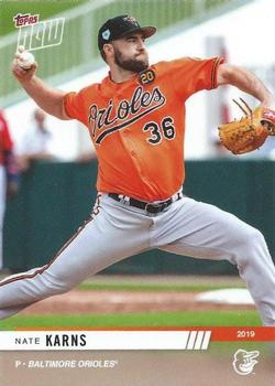 2019 Topps Now Road to Opening Day Baltimore Orioles #OD-14 Nate Karns Front