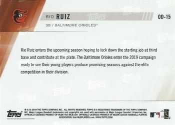2019 Topps Now Road to Opening Day Baltimore Orioles #OD-15 Rio Ruiz Back