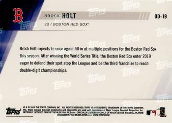 2019 Topps Now Road to Opening Day Boston Red Sox #OD-19 Brock Holt Back