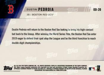 2019 Topps Now Road to Opening Day Boston Red Sox #OD-20 Dustin Pedroia Back