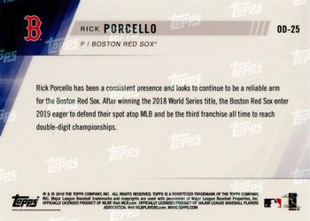 2019 Topps Now Road to Opening Day Boston Red Sox #OD-25 Rick Porcello Back