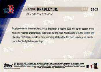 2019 Topps Now Road to Opening Day Boston Red Sox #OD-27 Jackie Bradley Jr. Back