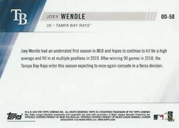 2019 Topps Now Road to Opening Day Tampa Bay Rays #OD-50 Joey Wendle Back