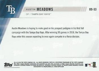 2019 Topps Now Road to Opening Day Tampa Bay Rays #OD-53 Austin Meadows Back