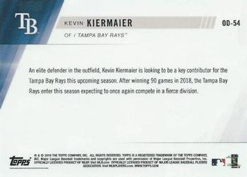 2019 Topps Now Road to Opening Day Tampa Bay Rays #OD-54 Kevin Kiermaier Back