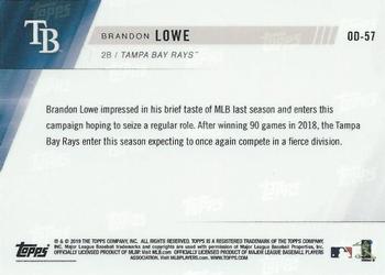 2019 Topps Now Road to Opening Day Tampa Bay Rays #OD-57 Brandon Lowe Back