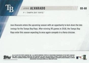 2019 Topps Now Road to Opening Day Tampa Bay Rays #OD-60 Jose Alvarado Back