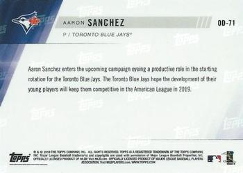 2019 Topps Now Road to Opening Day Toronto Blue Jays #OD-71 Aaron Sanchez Back