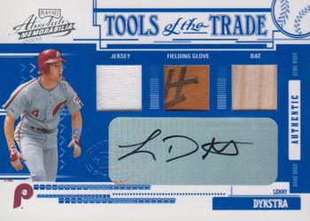 2005 Playoff Absolute Memorabilia - Tools of the Trade Autograph Swatch Triple Reverse #TT-146 Lenny Dykstra Front