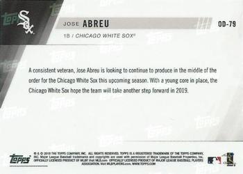 2019 Topps Now Road to Opening Day Chicago White Sox #OD-79 Jose Abreu Back