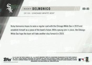 2019 Topps Now Road to Opening Day Chicago White Sox #OD-85 Nicky Delmonico Back