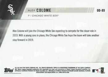 2019 Topps Now Road to Opening Day Chicago White Sox #OD-89 Alex Colome Back